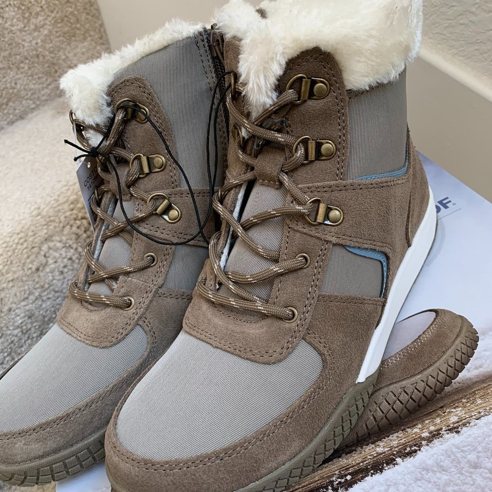 Weatherproof Chloe Ladies' Boot Sneaker, Tan/Blue